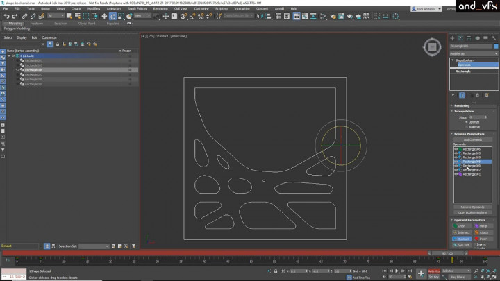 3ds Max 2019: Shape Booleans Tutorial