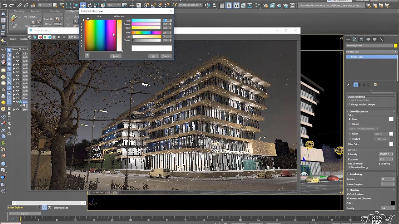 3dsMax & Arnold Exterior Lighting – Creating a Night Shot