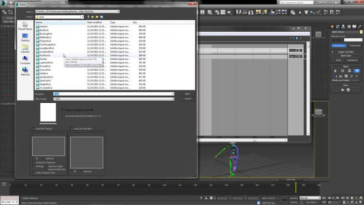 Biped’s Motion Mixer – 3DS Max