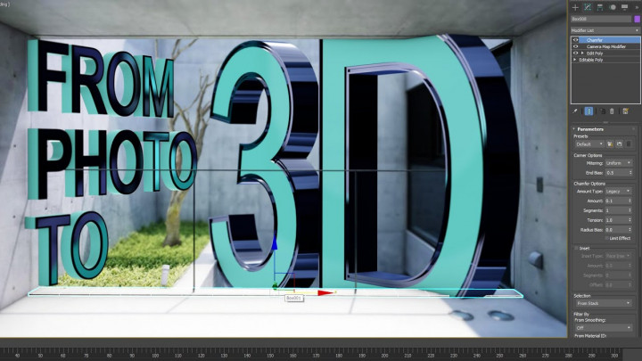 Convert Photo to 3D with camera match (3dsmax Tutorial)