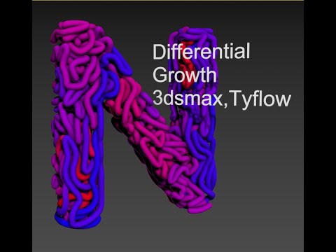 Differential Growth tutorial in 3dsmax with tyflow