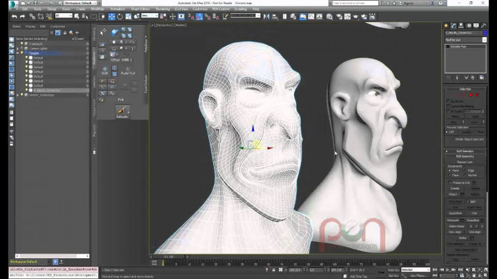 Facial Rigging Blended Morph 1/3