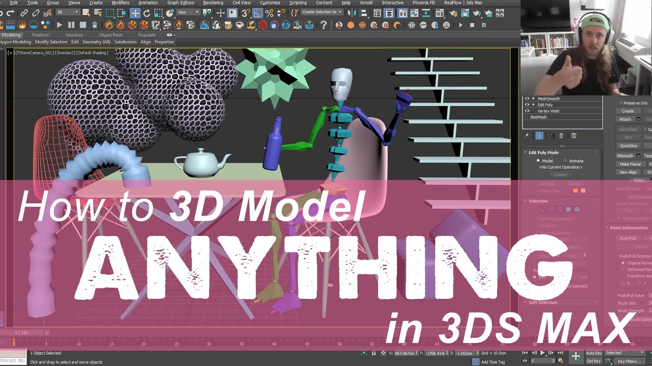 Learn to 3D Model ANYTHING with 3ds MAX: Beginner Tutorial