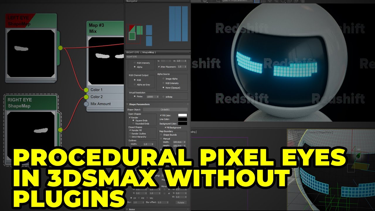 Procedural Robot Eyes using 3dsmax Modifiers