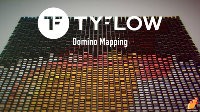 tyFlow Domino Mapping in 3dsmax