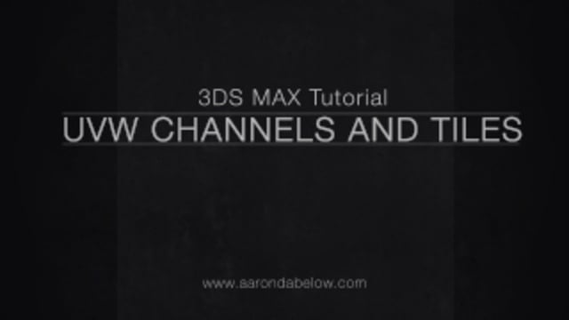 UVW Channels and Tiles – 3DS Max Video Tutorial