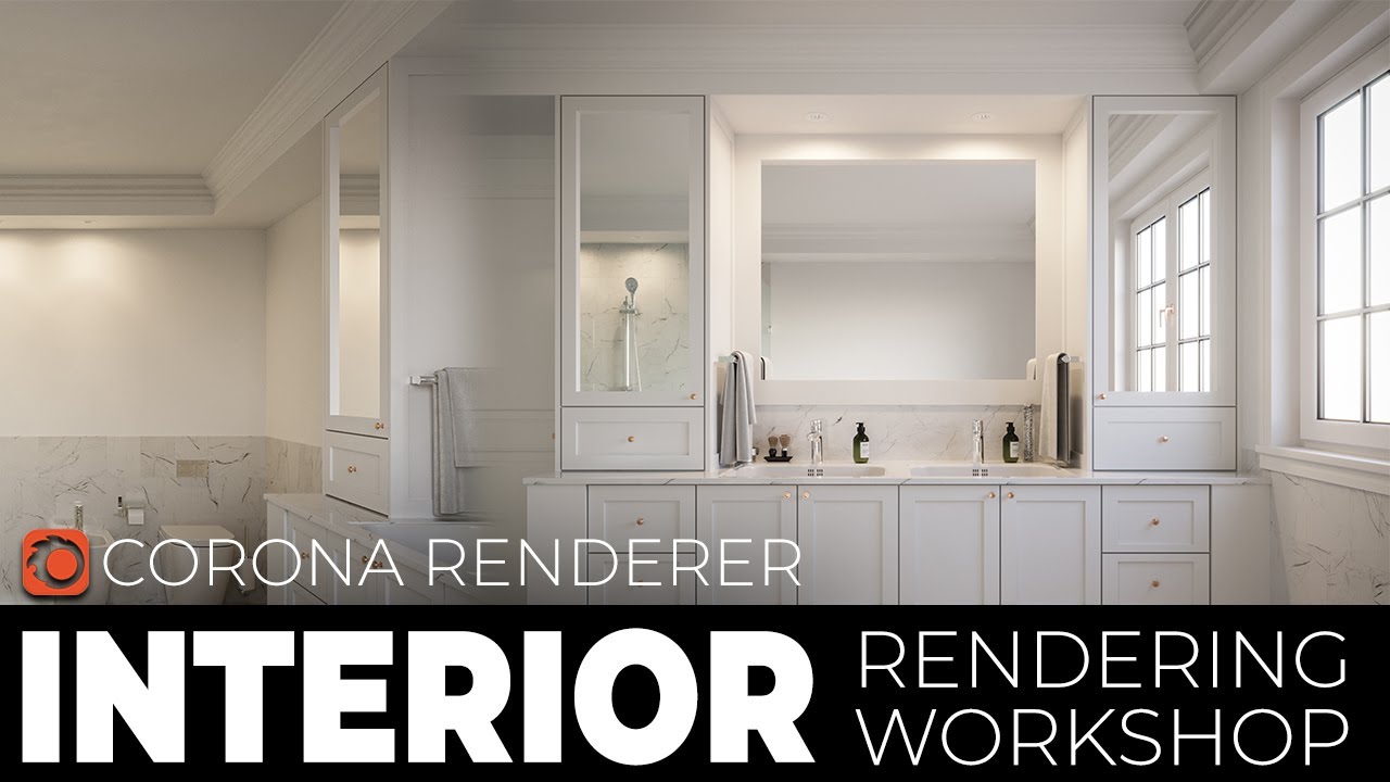 3ds Max 2020 Corona Render  Interior Tutorial | Lighting material and Post production