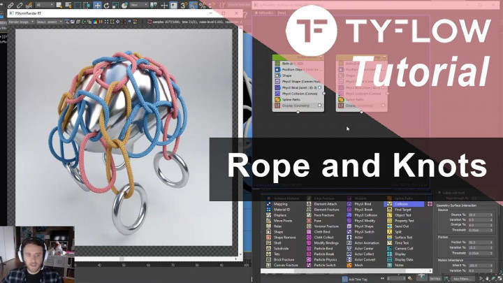 3ds Max + TyFlow TUTORIAL: Simulating Rope and Knots