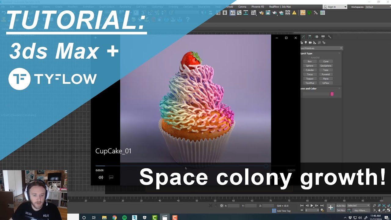 3ds Max + Tyflow TUTORIAL: Space Colonization Growth