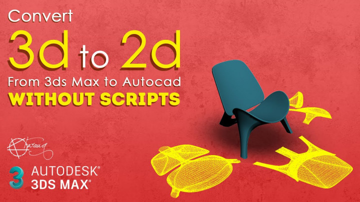 3dsMax (3D) to AutoCAD (2D) | Easy Method | No Scripts