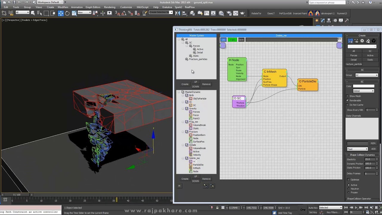 Ground Split in Thinking Particles Part 2 | Tutorial in 3Ds Max for Beginners | Raj Pakhare