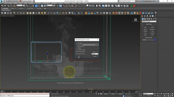 Phoenix FD for 3ds Max – Quick Start: Solid and Non-Solid Bodies