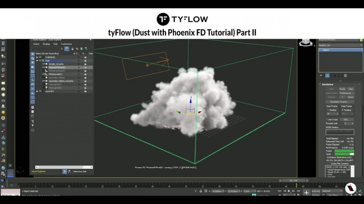 tyFlow (Dust with Phoenix FD Tutorial) Part II