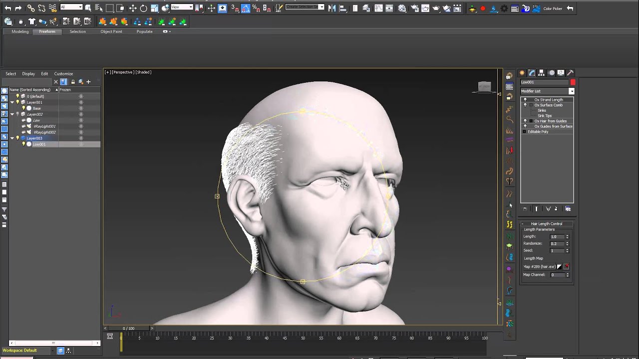 [Ornatrix for 3dsmax] Making of Nader Shah: Part 2, Hair