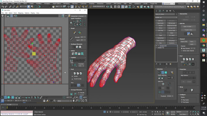 3DSMax HandUnwrapping