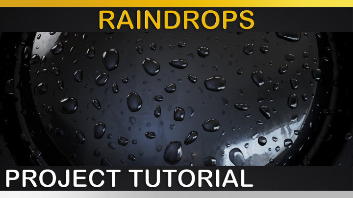 V-Ray | Simple RAINDROPS Effects | Procedural No Particle Setup