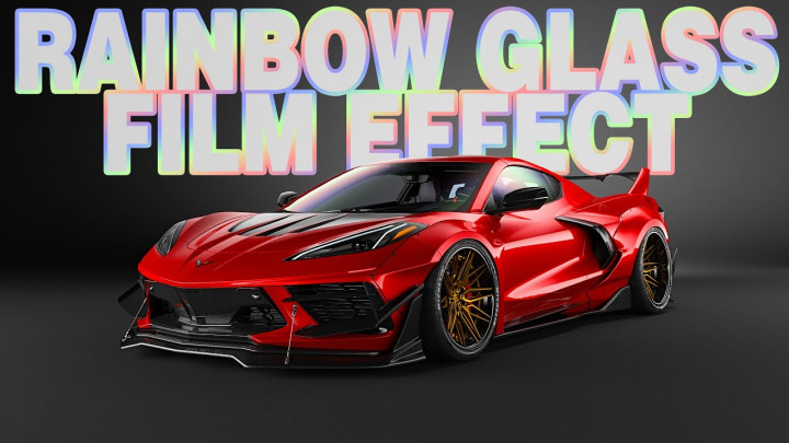 Rainbow Glass Film Material in 3Ds Max