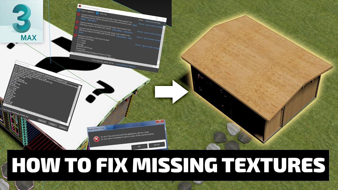 Fix missing. 3ds Max missing material. VIZACADEMY.