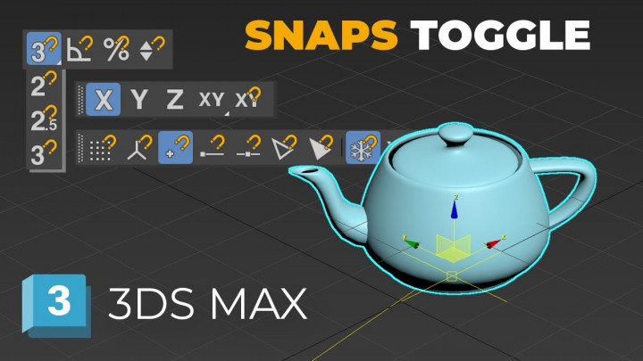 3ds Max Tutorial: Beginner Guide – Snaps Toggle Overview