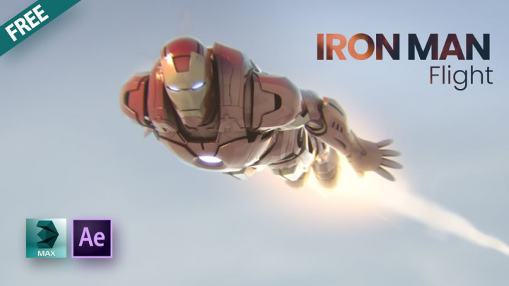 [FREE] IRON MAN Flight scene for 3ds Max and After Effects