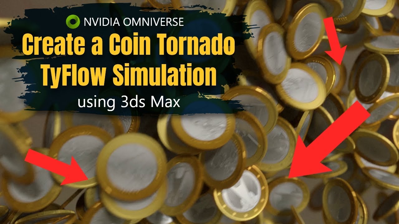 Using TyFlow and 3ds Max to attract rigid bodies in a vortex in Nvidia Omniverse Create – Tutorial