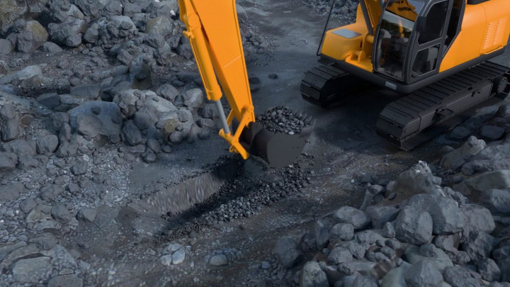 Digging Dirt Sand & Rocks – TyFlow simulation + 3ds Max. Rendered in real time in Nvidia Omniverse