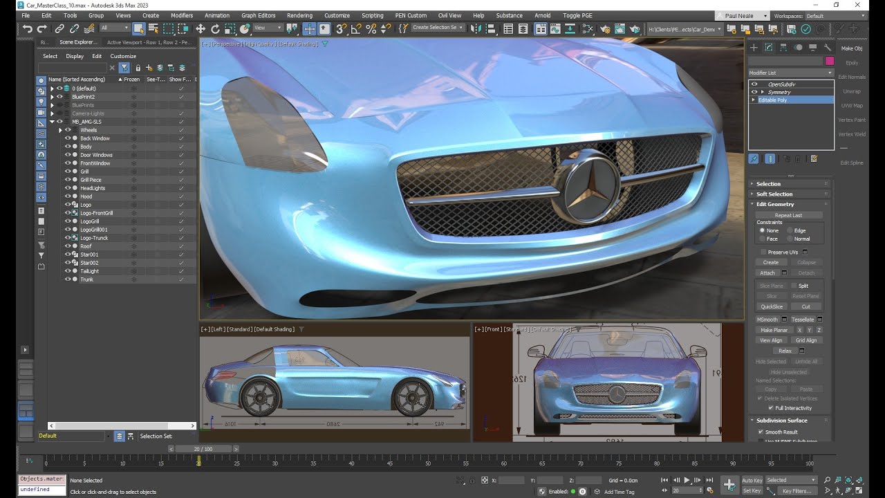 3DS Max Car Modeling Modeling 03