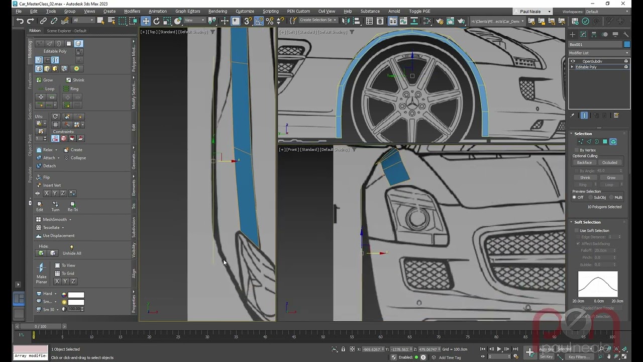 car 3ds max modeling