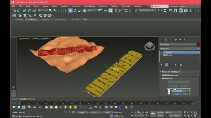 3ds Max Quick Tutorial : How to Conform Any Object to Any Surface