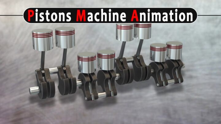 3ds Max | Create Pistons Machine + Animation