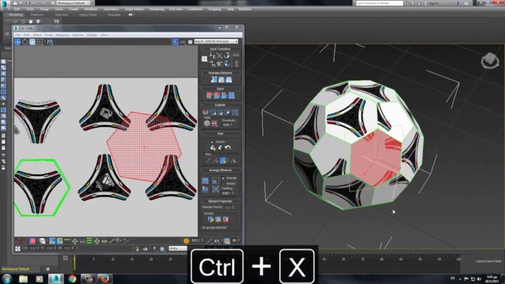 3dsmax:football modeling