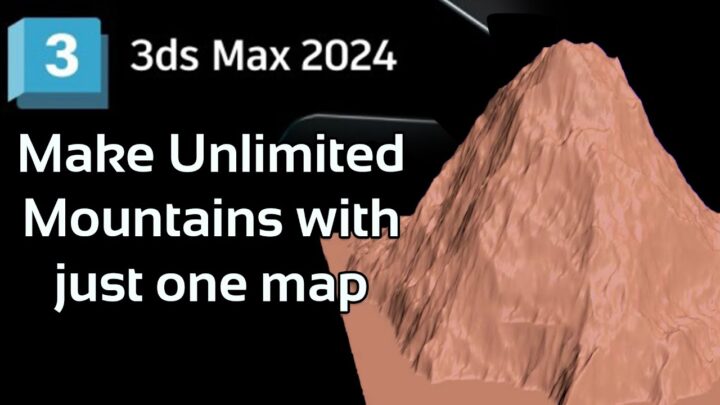 Make Unlimited Mountains with just one map in 3ds max 2024 | modeling tips and tricks @zna_studio