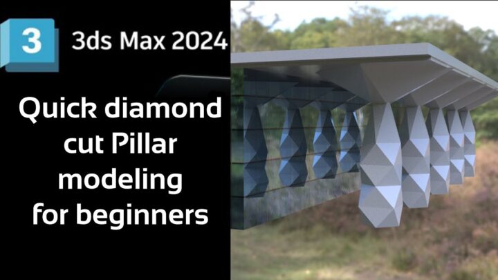 diamond cut pillar modeling in 3ds max 2024 for beginners | beginners tutorial 3ds max @zna_studio