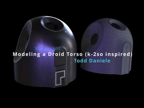 3ds Max 2024 Droid Modeling with Boolean and Retopology Modifiers