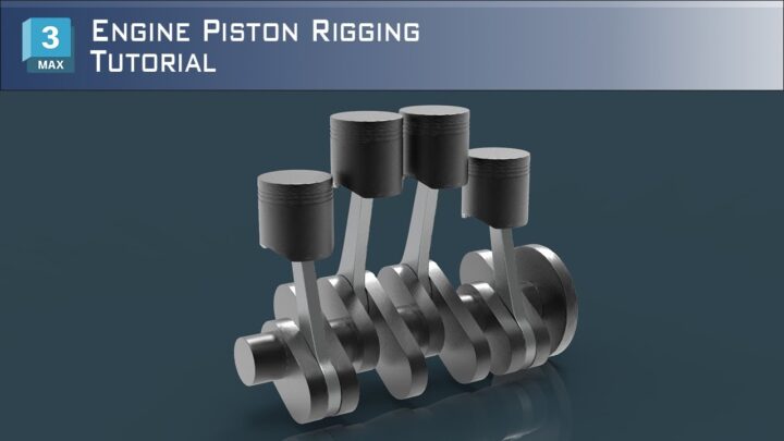 Engine piston rigging tutorial in 3ds max | 3ds max LookAT Constraint |Hanora 3D