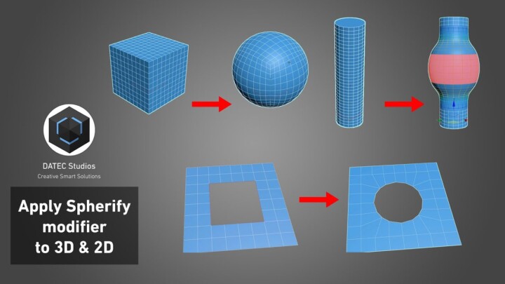 How to use Spherify Modifier in 3DS Max