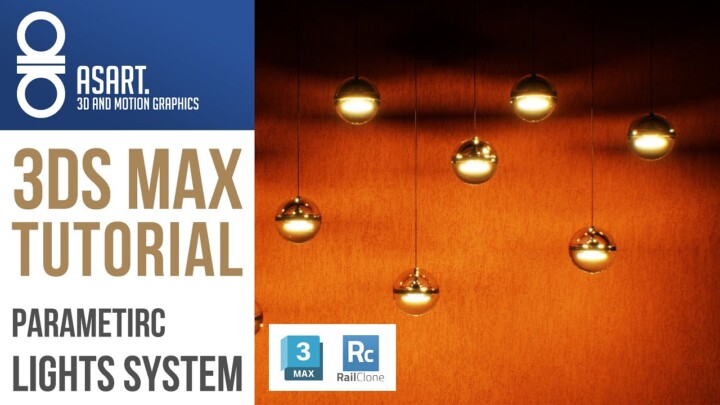 3Ds Max and Rail Clone Tutorial | How to create a parametric Lights System.