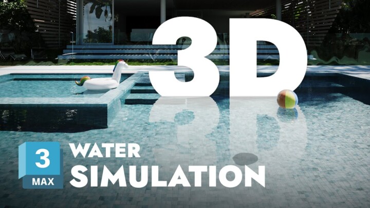 Pool and Water in 3d vizualisation| Caustic Fluid Simulation Phoenix.