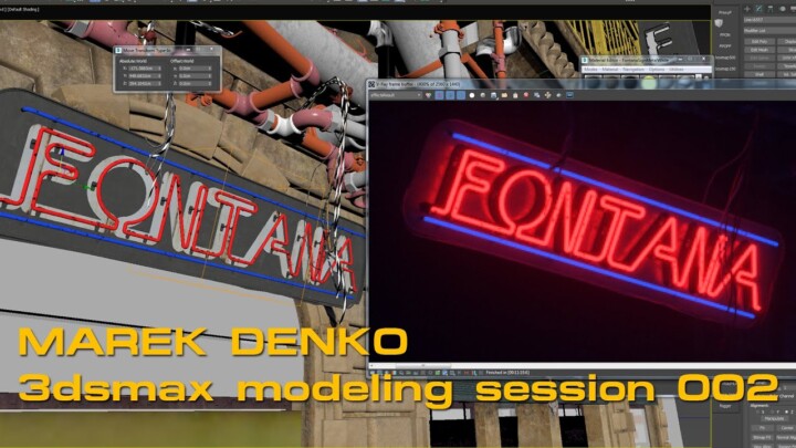 3dsmax Modeling Session 02 – Neon Light detailing