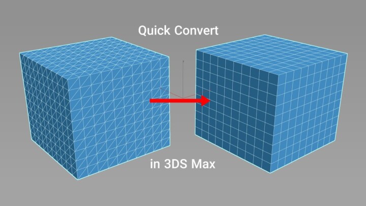 How to quickly convert triangle faces to quad