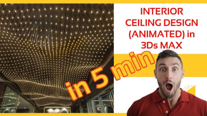CAFE INTERIOR CEILING DESIGN (ANIMATED) IN 3DS MAX 2024 | ARRAY + WAVE MODIFIER + ARNOLD @zna_studio