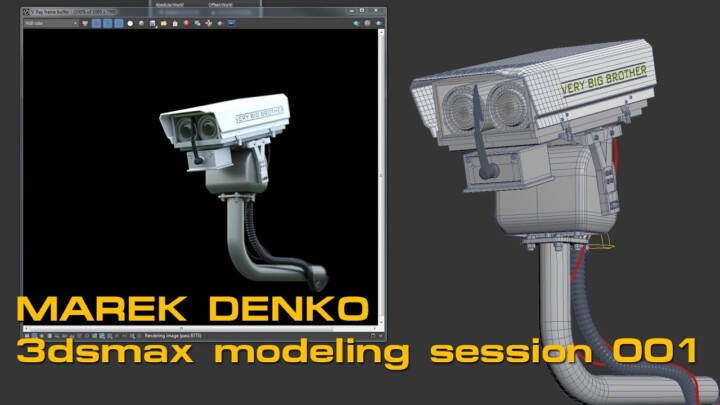 3dsmax Modeling Session 01 – Security Camera