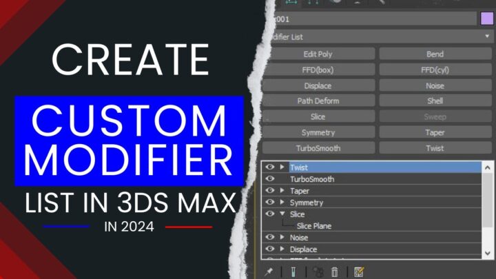 Create a Custom Modifier List in 3ds max 2024 | 3ds max tips & tricks @zna_studio #3dsmax