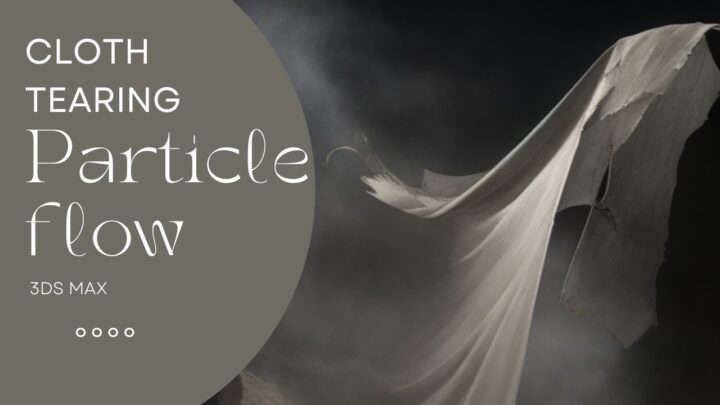How to tear a cloth in 3ds max | mParticles | Realistic cloth tearing in 3ds max @zna_studio