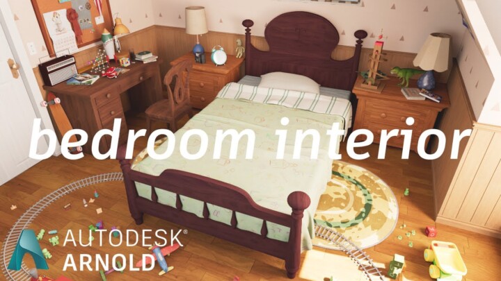 Arnold tutorial – Rendering a childrens bedroom interior scene with MAXtoA