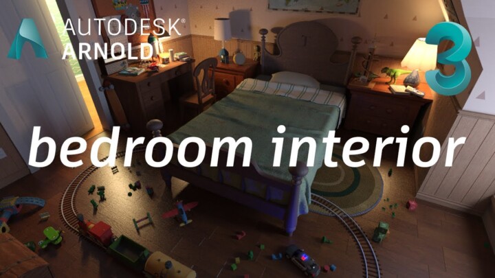 Arnold tutorial – Rendering a children’s bedroom interior scene with MAXtoA