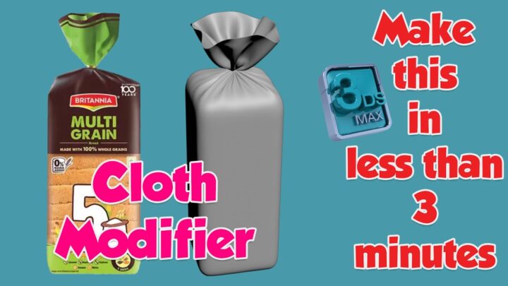 bread packaging in 3ds max with easiest possible way | Cloth modifier in 3ds max @zna_studio