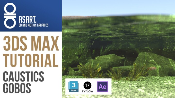 After Effects 3Ds Max and tyFlow Tutorial | “How to create Caustics Gobos”