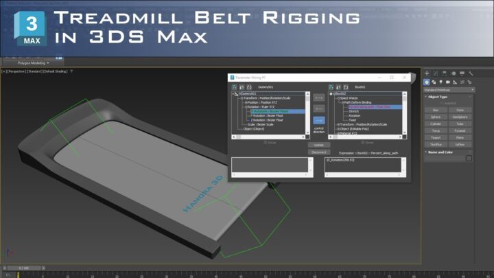 Treadmill belt rigging for animation in 3ds max | 3DS max rigging tutorial | Hanora 3D