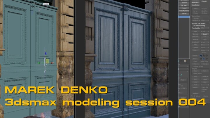 3dsmax Modeling Session 04 – Ornate Door modeling  – part 1
